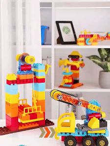 Childrens large particle building block mechanical gear Puzzle assembly toys