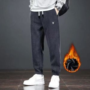 Quần Nhung Kẻ Nam Mùa Thu Đông Rộng Rãi Quần Dài Ống Rộng Thời Trang Quần Dài Thường Ngày Cỡ Lớn Quần Dài Thoải Mái Quần Dài Ống Rộng