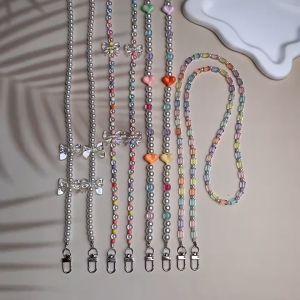 Gantungan Handphone Panjang Tali Lanyard HP Gantungan Tas Aksesoris Liontin Motif Warna Warni