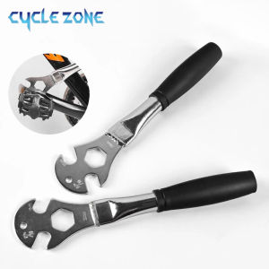 15/24mm Bike Pedal Wrench Bicycle Pedal Removal Tool with Anti-slip Handle Bottom Bracket Removal Tool Bike Repair Accessories