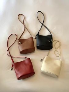 Genuine Leather Womens Bucket Bag