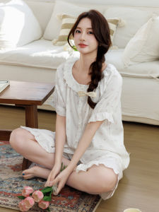 KASIHAN | Bộ Đồ Ngủ Mùa Hè Thoáng Khí Giống Lụa Tay Ngắn Elegante