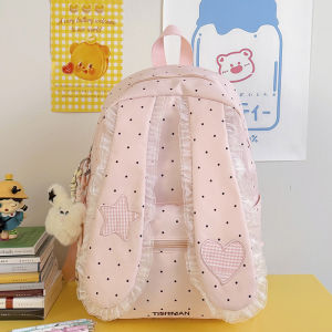clu New Big Ear Backpack with Vitality and Fresh Lace Style Student Party Trendy School Bag ulc