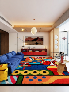 NAIERDENG | Dopamine Abstract Art Rug Waterproof Anti-Stain
