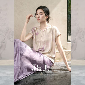 JK＆JS | Silk-Like Summer New T-shirt blouse