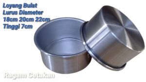 Loyang Bulat Lurus 8cm sampai 22cm Tinggi 7cm tebal 08mm