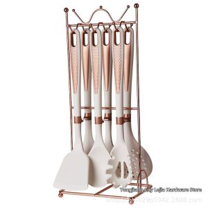 Silicone Heat-Resistant Non-Stick Kitchen Tool Set With Stand