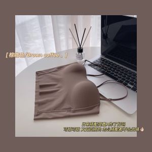 Nude Feel Skin Beauty Back Small Sling Womens Seamless Chest Shaping Push up with Chest Pad Slim Looking Mid Length Long Length Tube Top Short Vest