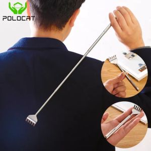 Polocat 1 Pcs Stainless Back Scratcher Portable Extendable Telescopic Handy Pocket Back Scratcher Massage Tool Convenient Scratching Massage Kit
