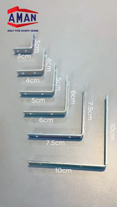 L Bracket Silver Zinc Plate 15mm Width Angle 90° Shape Shelf Shelve Corner Brace Bracket Connector Besi Sesiku L Rak W15