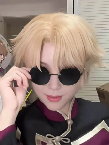 Astral Railway Cosplay Costume Scott Uniform Glasses Hair Wig Set for Gaming Conventions And Themed Parties