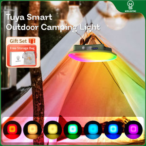 MOSLIGHTING LED Smart Lamp Rechargeable Camping Lantern RGB WiFi App Control Dimmable Voice Control Work Outdoor Hang Tent Light