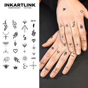 Henna Finger Temporary TattooLasts To 15 Days New Technology Magic Waterproof Semi Permanent Sticker.