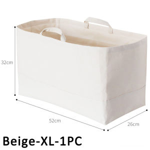 1/4PCS Large Capacity Sundry Storage Basket Canvas Foldable Clothes Storage Basket Handheld Portable Toy Storage Basket