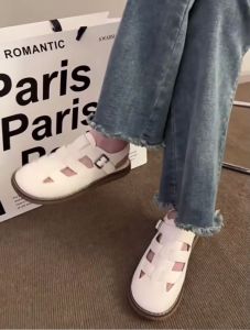 ชุดรองเท้าหัวโตรัดส้น ชุดรองเท้า ชุดรองเท้ารัดส้น ชุดรองเท้าแฟชั่นสไตล์ญี่ปุ่น สวมใส่สบาย ส้นหนา 3cm. F02