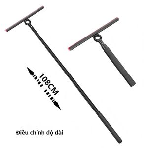 Dụng Cụ Lau Kính Cửa Sổ Dạng Kéo Dài Có Thể Điều Chỉnh 425 Inch Tay Cầm Bằng Nhôm Có Thể Kéo Dài Với Lưỡi Dao Thay Thế Được Dành Cho Cửa Sổ Cao Và Cửa Kính Tắm