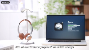 Remax Bluetooth 5.4 On-Ear Headphones with ENC Noise Cancellation and Comfortable Ear Cushions - Elegant Vintage Design