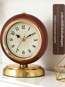 Hense | Retro Solid Wood Quiet Desktop Clock