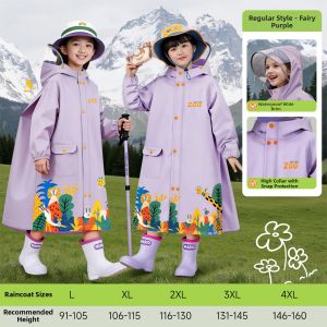 QUANYAN | School Use Waterproof Raincoat for Girls and Boys Grade 1