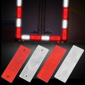 Truck Red White Plastic Reflective Sheet Retro Tape Stickers Night Safety Warning Sign Sticker
