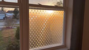 (45*200CM) GS Window Film Privacy Window Film Non Adhesive Frosted Glass Film Sun Blocking Window Sticker Self Static Cling Decorative Glass Film for Home Kitchen Living Room Removable & Reusable