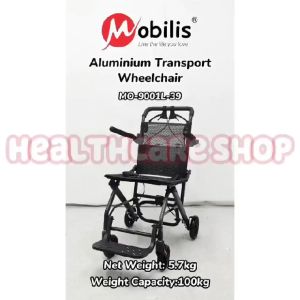 Aluminium Lightweight Travel Wheelchair With Flip Up Armrest & Footrest