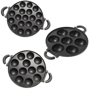 COD [Free Shipping] Takoyaki Pan with Handles Non-Stick Octopus Meatball Mould for Kitchen Restaurant Cooking Equipment
