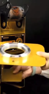 ZB-02S เครื่องซีลฝาแก้วชานมแบบแมนนวล น้ําผลไม้นมถั่วเหลือง เครื่องดื่ม เครื่องซีลถ้วย เครื่องซีลมือโยก