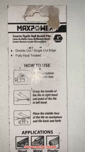 MAXPOWER KIKIR SETENGAH BULAT 6" 150mm GIGI KASAR