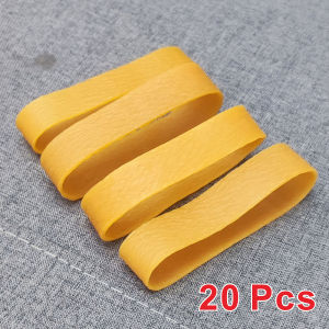 20Pcs Yellow High Elastic 4.7 Inch Rubber Bands Stretchable Latex Rings Stationery Package Office Rubber Rings Home Durable Band