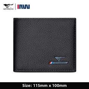 SEPTWOLVES | Genuine Leather Short Wallet