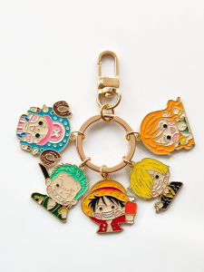 พวงกุญแจรถยนต์ลายการ์ตูนวันพีซลูฟี่โซลอนแนวญี่ปุ่นที่ห้อยกระเป๋าของขวัญไอเดียสร้างสรรค์เครื่องประดับห้อยเครื่องประดับ