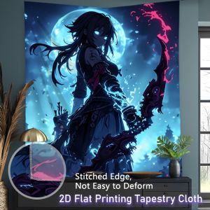 VIKAMA Halloween Anime Tapestry Bedroom Living Room Game Room Dorm Decor Tapestry Easy-to-Hang Wall Decor Home Decor