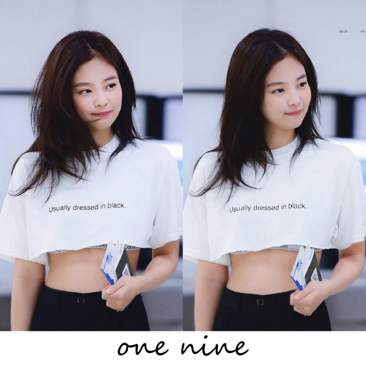 Jennie Usually Dressed In Black Tee Jennie Cool Spicy Short Chic T