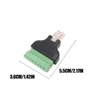 2Pcs RJ45 to 8PIN Terminal Network Adapter Male Female to 8Pin Screw Terminal Network Adapter Cable for CCTV DVR Accessories