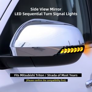 Side View Mirror LED Sequential Turn Signal Lights Compatible with Perodua Axia Myvi 2018-2023 - Side Mirror Wing Mirror Rear-view Mirror