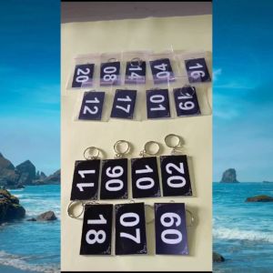 Gantungan Kunci Nomer KOTAK / Ganci akrilik