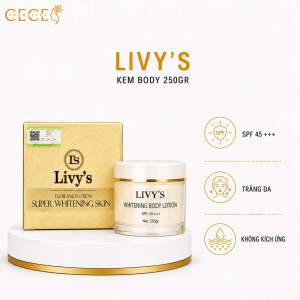 Kem dưỡng trắng da body Livys vàng 250gr