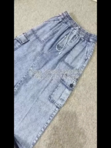 CELANA KULOT CARGO JEANS NEW VARIAN WANITA DEWASA TERBARU 2025 CELANA KANTONG CARGO MASAKI VIRAL.