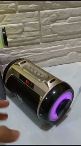 Speaker Portabel Stereo Bluetooth  MF215 LED Support mmc  Flashdisk Usb Micro Aux Speker Karaoke
