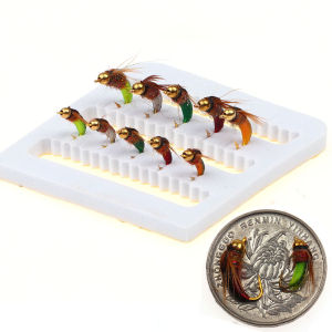 10 Cái # 12/ # Mồi Câu Giả Dạng Ruồi Con Sâu Giả Bằng Chất Liệu Latex Đầu Bằng Đồng Thau Chìm Nhanh 14 Chiếc Dành Cho Cá Hồi