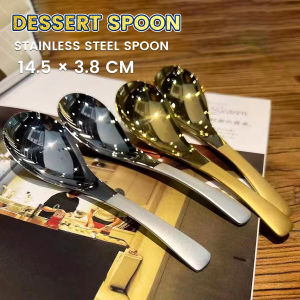 Digeo Stainless Steel Spoon Dessert Spoon Silver Gold Color Spoon