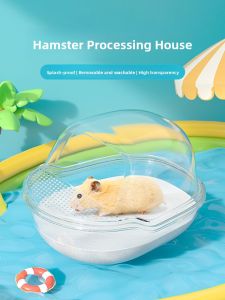 VOA | Large Transparent Hamster Bath House with Splash Guard