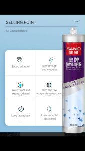 SANO 054 Silicon Sealant Waterproof For Aquarium Glass High Performance Glass Sealant White Clear