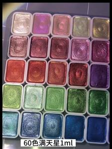 60/48/24 color pearl watercolor mineral solid pigments diy wall painting school professional art supplies acrylic paint set