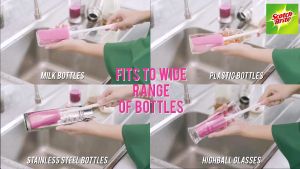 3M™ Scotch-Brite® Glass & Bottle Scrubber Non-Scratch 1 pc/pack Refill Available For cleaning glass & bottle