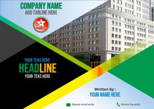 Sampul Buku Makalah Dalam Bentuk Template PPT Ukuran A4-Landscape Plus Konten