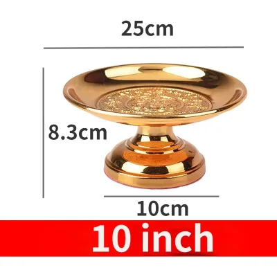 Đĩa Đựng Trái Cây Bằng Hợp Kim Có Thiết Kế Hình Hoa Sen Phật Quán Âm Cúng Dường Phật Giáo Bát/đĩa Bằng Đồng Nghệ Thuật Để Trang Trí Nhà Cửa