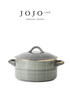JOJO LIFE | Luxury European-style Golden-rimmed Soup Bowl
