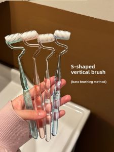 YIYANSENLIN | Bàn Chải Răng Hình S Dành Cho Người Lớn Lông Mềm Bảo Vệ Nướu